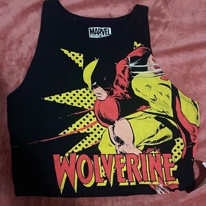 Marvel Wolverine Black and Yellow Crop Top